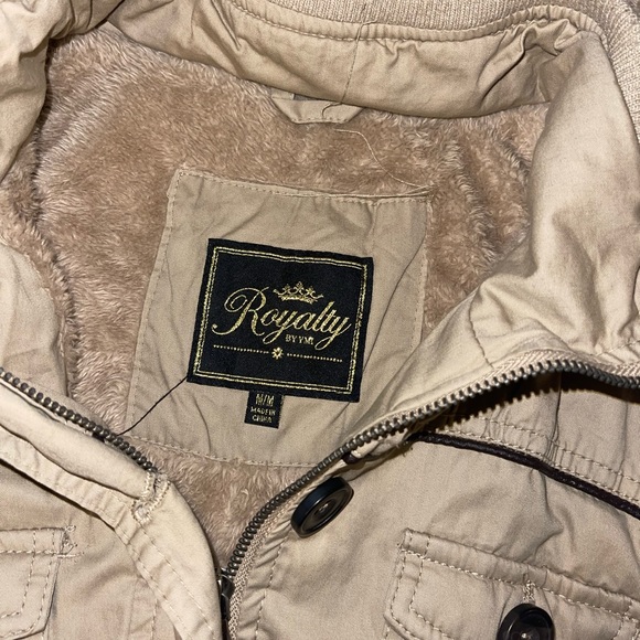 Royalty by YMI Tan/Beige Fluffy Jacket - Picture 3 of 3
